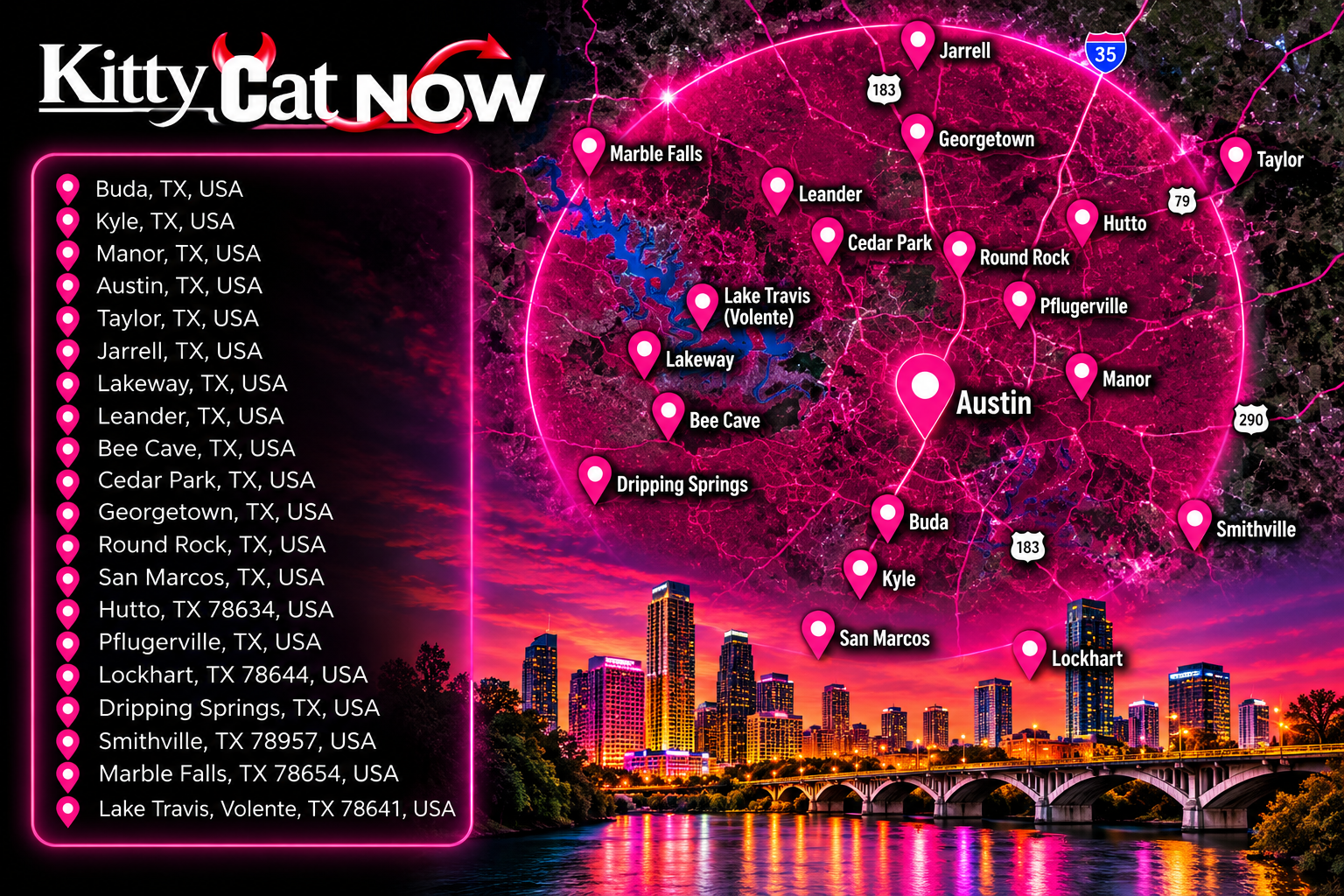 Kitty Cat Now Austin Service Area Kitty Cat Now Austin Service Area
